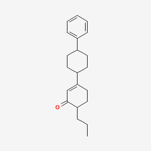 molecular formula C21H28O B12582840 3-(4-Phenylcyclohexyl)-6-propylcyclohex-2-en-1-one CAS No. 200133-49-9