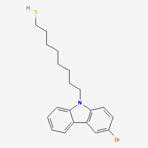 molecular formula C20H24BrNS B12582885 8-(3-Bromo-9H-carbazol-9-yl)octane-1-thiol CAS No. 585544-60-1