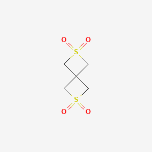 molecular formula C5H8O4S2 B12582895 2,6-Dithiaspiro[3.3]heptane, 2,2,6,6-tetraoxide CAS No. 500878-65-9