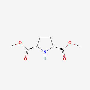 molecular formula C8H13NO4 B12582903 2,5-Pyrrolidinedicarboxylic acid, dimethyl ester, (2S,5R)- CAS No. 610284-42-9