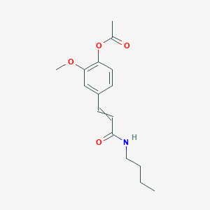 molecular formula C16H21NO4 B12582908 4-[3-(Butylamino)-3-oxoprop-1-en-1-yl]-2-methoxyphenyl acetate CAS No. 487028-52-4