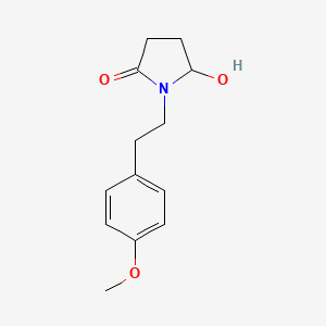 molecular formula C13H17NO3 B12582929 2-Pyrrolidinone, 5-hydroxy-1-[2-(4-methoxyphenyl)ethyl]- CAS No. 648435-11-4