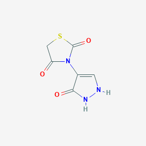 3-(3-Oxo-2,3-dihydro-1H-pyrazol-4-yl)-1,3-thiazolidine-2,4-dione