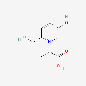 molecular formula C9H12NO4+ B1258296 1-(1-Carboxyethyl)-5-hydroxy-2-(hydroxymethyl)pyridinium 