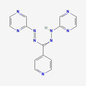 2-(2-{[(E)-(Pyrazin-2-yl)diazenyl](pyridin-4-yl)methylidene}hydrazinyl)pyrazine