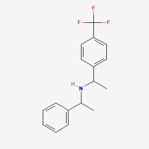 Benzenemethanamine, alpha-methyl-N-[(1R)-1-phenylethyl]-4-(trifluoromethyl)-, (alphaR)-