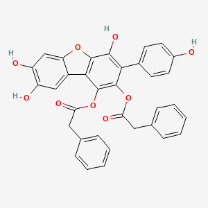 molecular formula C34H24O9 B1258299 vialinin B 