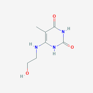 molecular formula C7H11N3O3 B12583026 6-[(2-Hydroxyethyl)amino]-5-methylpyrimidine-2,4(1H,3H)-dione CAS No. 202916-69-6