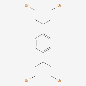 molecular formula C16H22Br4 B12583040 1,4-Bis(1,5-dibromopentan-3-yl)benzene CAS No. 618447-78-2