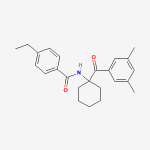 molecular formula C24H29NO2 B12583064 N-[1-(3,5-Dimethylbenzoyl)cyclohexyl]-4-ethylbenzamide CAS No. 594872-64-7