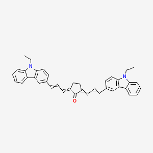 molecular formula C39H34N2O B12583071 2,5-Bis[3-(9-ethyl-9H-carbazol-3-yl)prop-2-en-1-ylidene]cyclopentan-1-one CAS No. 500905-67-9