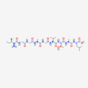 molecular formula C33H59N9O11 B12583086 L-Isoleucylglycylglycyl-L-alanylglycyl-L-valyl-L-threonyl-L-alanyl-L-leucine CAS No. 647837-45-4