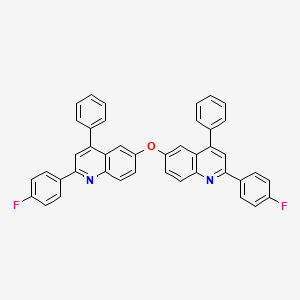 molecular formula C42H26F2N2O B12583089 Quinoline, 6,6'-oxybis[2-(4-fluorophenyl)-4-phenyl- CAS No. 220939-19-5