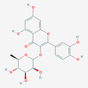 molecular formula C21H20O11 B1258309 槲皮素3-O-鼠李糖苷 