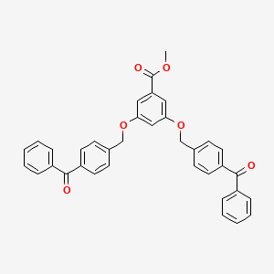 molecular formula C36H28O6 B12583117 Methyl 3,5-bis[(4-benzoylphenyl)methoxy]benzoate CAS No. 196491-97-1