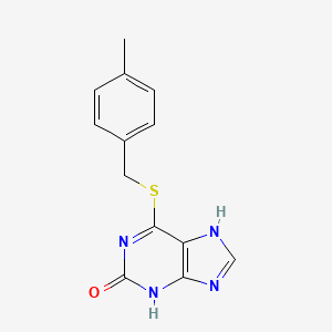 molecular formula C13H12N4OS B12583158 6-(p-tolylmethylsulfanyl)-9H-purin-2-ol CAS No. 646510-68-1