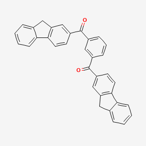 molecular formula C34H22O2 B12583159 Methanone, 1,3-phenylenebis[9H-fluoren-2-yl- CAS No. 214624-04-1