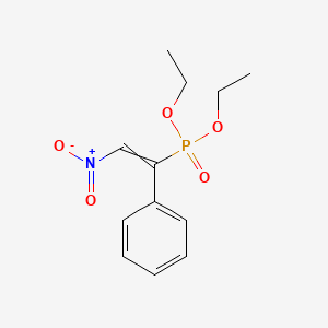 molecular formula C12H16NO5P B12583172 Diethyl (2-nitro-1-phenylethenyl)phosphonate CAS No. 273210-90-5