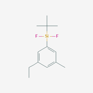 molecular formula C13H20F2Si B12583195 tert-Butyl(3-ethyl-5-methylphenyl)difluorosilane CAS No. 647842-27-1