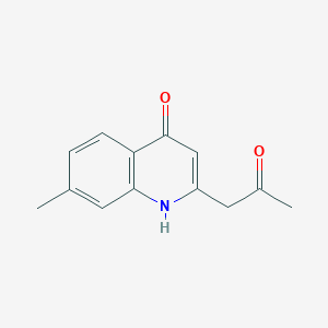 molecular formula C13H13NO2 B12583203 7-Methyl-2-(2-oxopropyl)quinolin-4(1H)-one CAS No. 634605-95-1