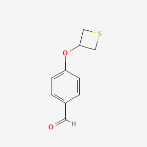 molecular formula C10H10O2S B12583210 4-(Thietan-3-yloxy)benzaldehyde CAS No. 647033-02-1