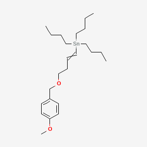 molecular formula C24H42O2Sn B12583217 Tributyl{4-[(4-methoxyphenyl)methoxy]but-1-en-1-yl}stannane CAS No. 643735-79-9