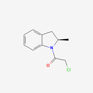 1H-Indole, 1-(chloroacetyl)-2,3-dihydro-2-methyl-, (2R)-(9CI)