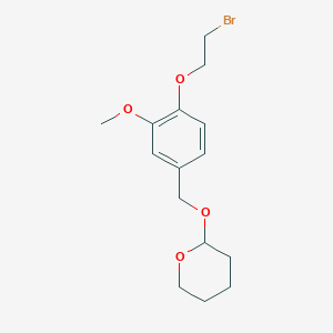 2H-Pyran, 2-[[4-(2-bromoethoxy)-3-methoxyphenyl]methoxy]tetrahydro-