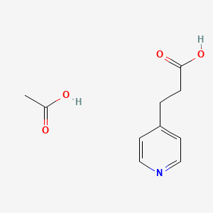 Acetic acid;3-pyridin-4-ylpropanoic acid