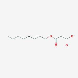 molecular formula C11H19O4- B12583261 Propanedioic acid, monooctyl ester CAS No. 196503-34-1