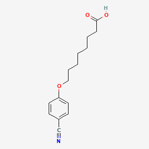 molecular formula C15H19NO3 B12583284 Octanoic acid, 8-(4-cyanophenoxy)- CAS No. 313486-62-3