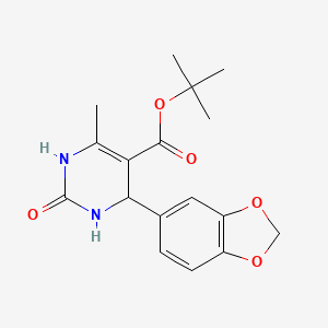 tert-butyl 4-(1,3-benzodioxol-5-yl)-6-methyl-2-oxo-3,4-dihydro-1H-pyrimidine-5-carboxylate