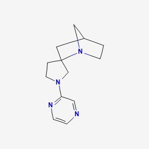 Spiro[1-azabicyclo[2.2.1]heptane-2,3'-pyrrolidine], 1'-pyrazinyl-