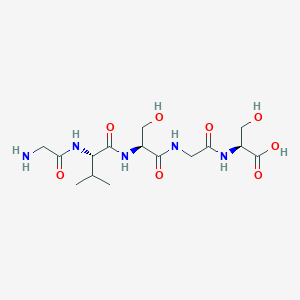 molecular formula C15H27N5O8 B12583379 Glycyl-L-valyl-L-serylglycyl-L-serine CAS No. 596112-02-6