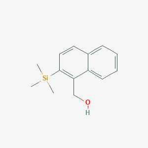 molecular formula C14H18OSi B12583398 1-Naphthalenemethanol, 2-(trimethylsilyl)- CAS No. 648894-97-7