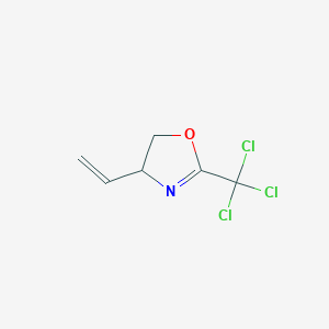 molecular formula C6H6Cl3NO B12583436 Oxazole, 4-ethenyl-4,5-dihydro-2-(trichloromethyl)- CAS No. 271260-81-2