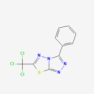 molecular formula C10H5Cl3N4S B12583444 3-Phenyl-6-(trichloromethyl)[1,2,4]triazolo[3,4-b][1,3,4]thiadiazole CAS No. 499797-13-6