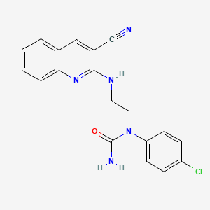 molecular formula C20H18ClN5O B12583451 N-(4-Chlorophenyl)-N-{2-[(3-cyano-8-methylquinolin-2-yl)amino]ethyl}urea CAS No. 606105-02-6