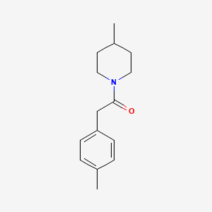 molecular formula C15H21NO B12583456 2-(4-Methylphenyl)-1-(4-methylpiperidin-1-yl)ethan-1-one CAS No. 599162-47-7