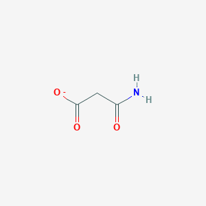 molecular formula C3H4NO3- B1258346 丙二酸单酰胺 