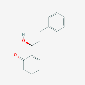 molecular formula C15H18O2 B12583494 2-Cyclohexen-1-one, 2-[(1S)-1-hydroxy-3-phenylpropyl]- CAS No. 618438-31-6