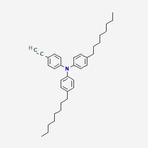 molecular formula C36H47N B12583525 4-Ethynyl-N,N-bis(4-octylphenyl)aniline CAS No. 647851-37-4