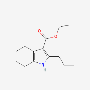 molecular formula C14H21NO2 B12583553 1H-Indole-3-carboxylic acid, 4,5,6,7-tetrahydro-2-propyl-, ethyl ester CAS No. 647836-70-2