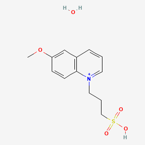 molecular formula C13H18NO5S+ B1258358 Quinolinium,6-methoxy-1-(3-sulfopropyl)-, inner salt 
