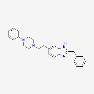 molecular formula C26H28N4 B12583598 1H-Benzimidazole, 2-(phenylmethyl)-5-[2-(4-phenyl-1-piperazinyl)ethyl]- CAS No. 203451-57-4