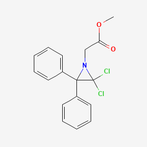 molecular formula C17H15Cl2NO2 B12583630 Methyl (2,2-dichloro-3,3-diphenylaziridin-1-yl)acetate CAS No. 195601-01-5