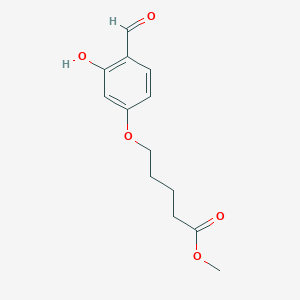 Pentanoic acid, 5-(4-formyl-3-hydroxyphenoxy)-, methyl ester