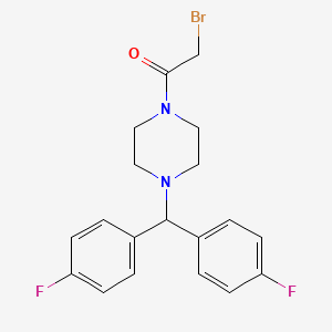 molecular formula C19H19BrF2N2O B12583685 1-{4-[Bis(4-fluorophenyl)methyl]piperazin-1-yl}-2-bromoethan-1-one CAS No. 500226-07-3