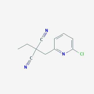 molecular formula C11H10ClN3 B12583687 [(6-Chloropyridin-2-yl)methyl](ethyl)propanedinitrile CAS No. 647840-06-0