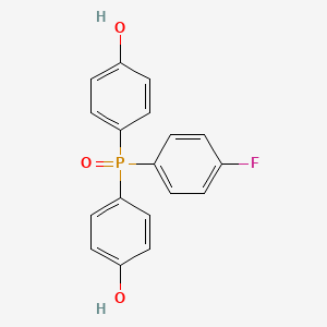 molecular formula C18H14FO3P B12583713 4,4'-[(4-Fluorophenyl)phosphoryl]diphenol CAS No. 302595-05-7